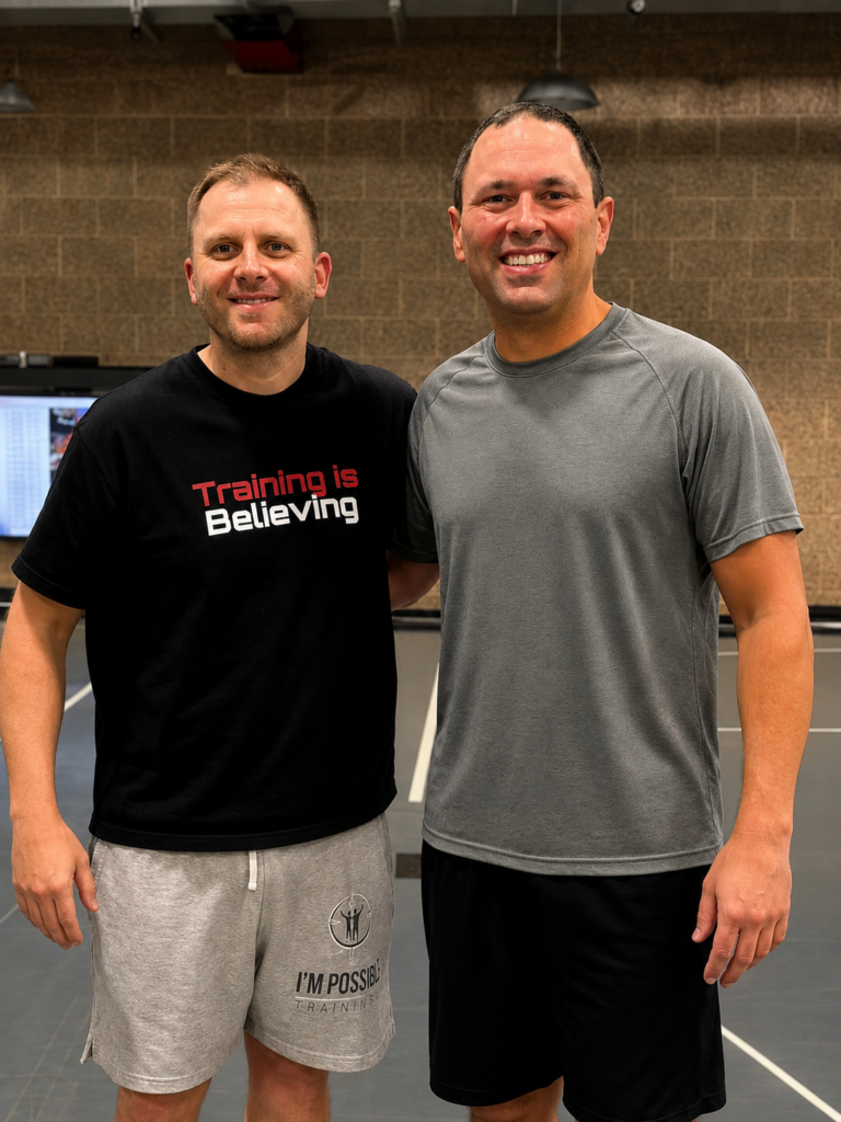 Larry Mengerink with Micah Lancaster of I'm Possible Training