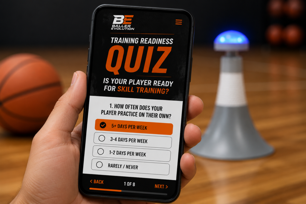 Baller Evolution Training Readiness Check displayed on a smartphone